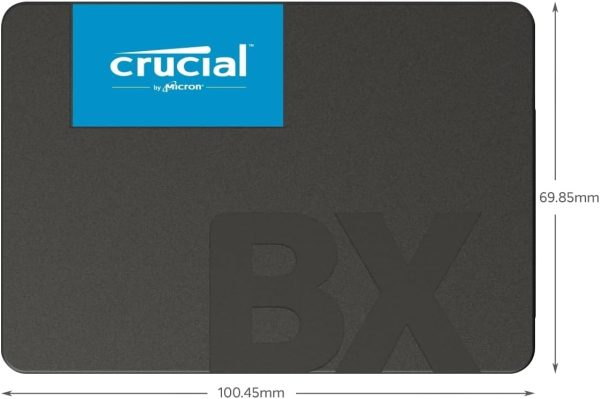 Crucial BX500 SATA SSD 500GB, SSD Interno 2,5", Fino a 540MB/s, Compatibile con Notebook e PC Desktop, 3D NAND, Accelerazione dinamica di scrittura, Hard Disk SSD Interno - immagine 3